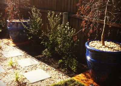 Pots, plants and paving for a small space