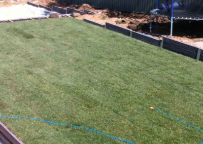 Concrete sleepers and hardy grass in Hawker