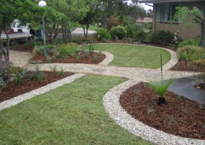 Pathway, grass and plants